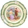 Декоративная тарелка (Фарфор, деколь с подрисовкой, золочение - Италия, Pauly & Co, начало XX века) конструкция для крепления на стене инфо 10664v.